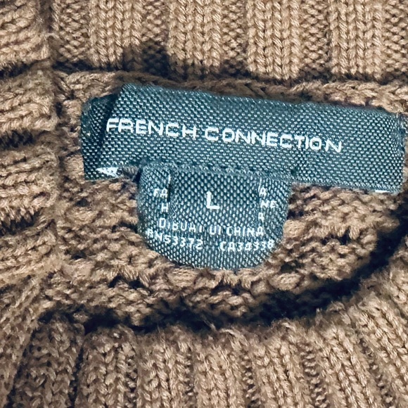 French Connection Mozart Popcorn Stitch Brown Sleeveless Sweater, Women’s Large - Picture 6 of 10